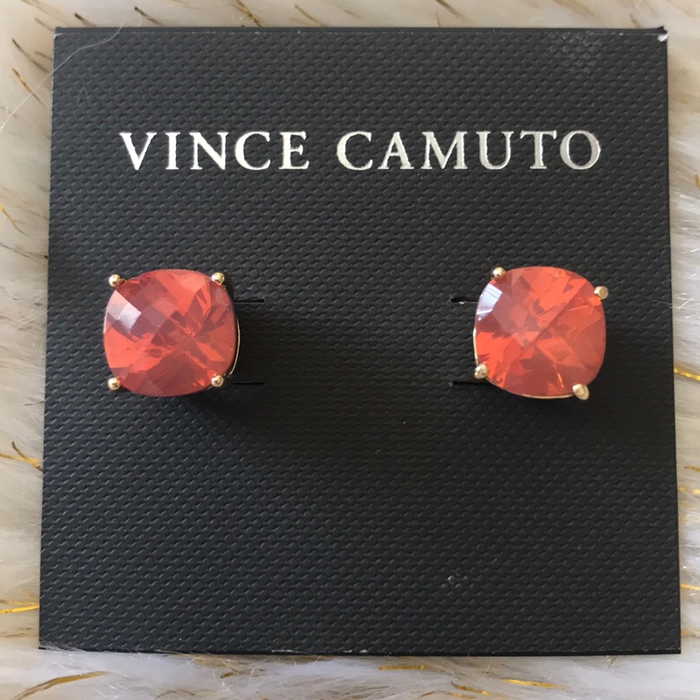 Vince Camuto earrings coral with gold hardware